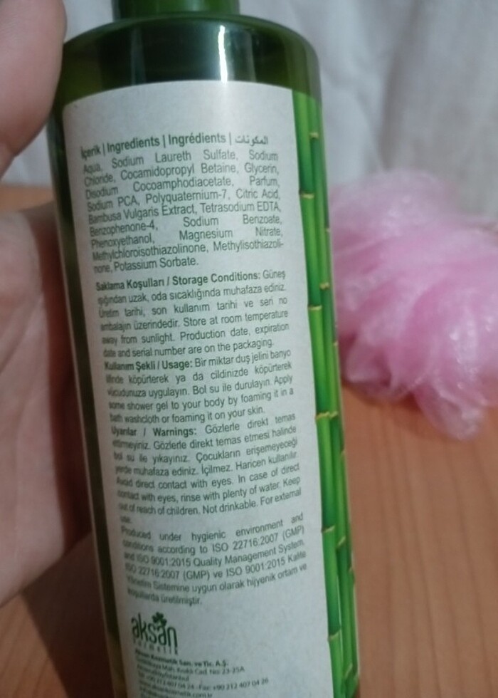 DEEP FRESH DOĞAL BAMBU DERİSİ DUŞ JELİ + TOP LİF HEDİYE - Görsel 4