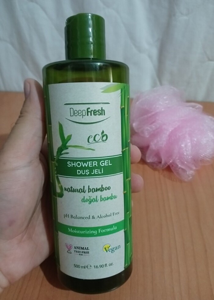 DEEP FRESH DOĞAL BAMBU DERİSİ DUŞ JELİ + TOP LİF HEDİYE - Görsel 2