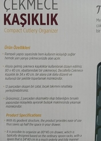  Beden DECOBELLA 9 GÖZLÜ BÜYÜK KAŞIKLIK - GRİ RENK