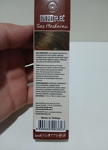 MARA SAÇ MASKARASI -  AÇIK KAHVERENGİ RENK - SON 4 ÜRÜN - Görsel 5
