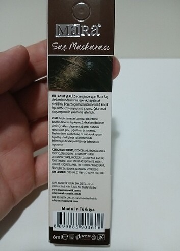 MARA SAÇ MASKARASI - KOYU KAHVERENGİ - SON 4 ÜRÜN - Görsel 6