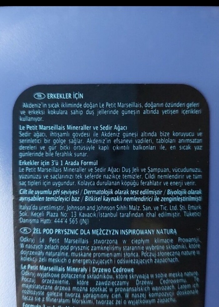 ESKİ TARİHLİ LE PETİT MARSİLİANS ERKEKLERE ÖZEL DUŞ JELİ - Görsel 4