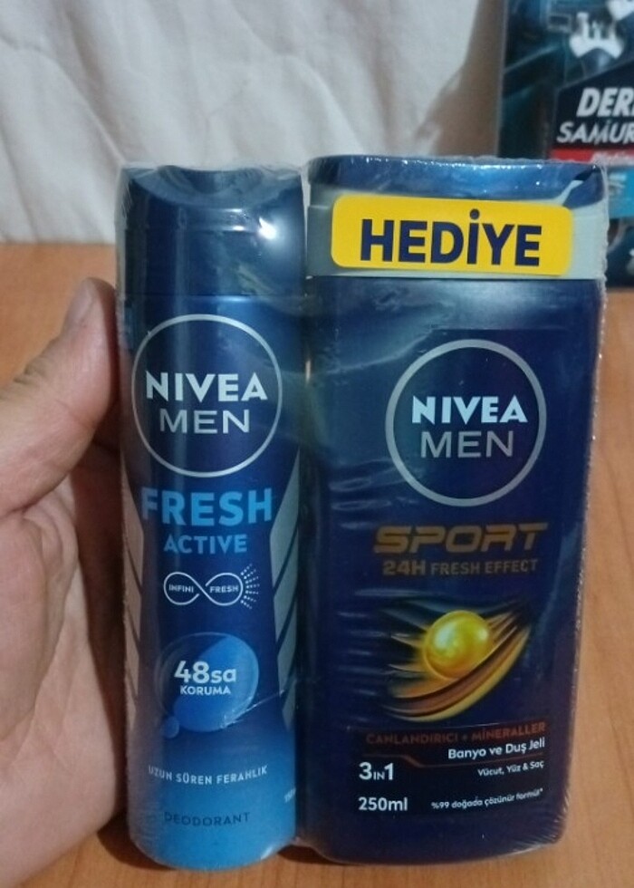 ERKEK BAKIM PAKETİ - NİVEA DUŞ JELİ+ DEO + DERBY 6'LI PAKET - Görsel 2