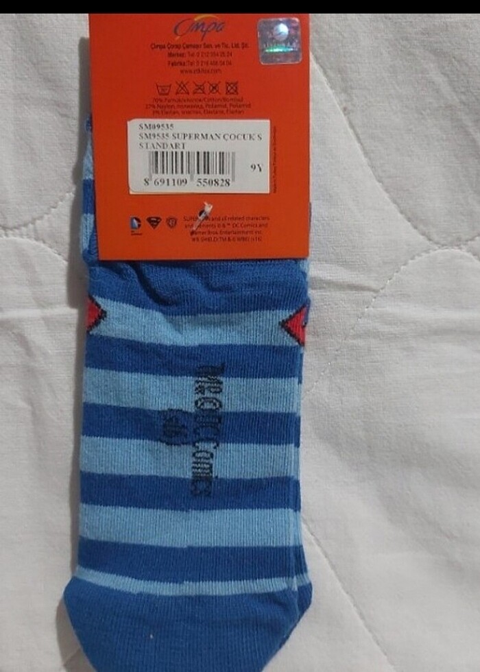 SÜPERMAN LİSANSLI ÇOCUK ÇORABI -  - Görsel 3