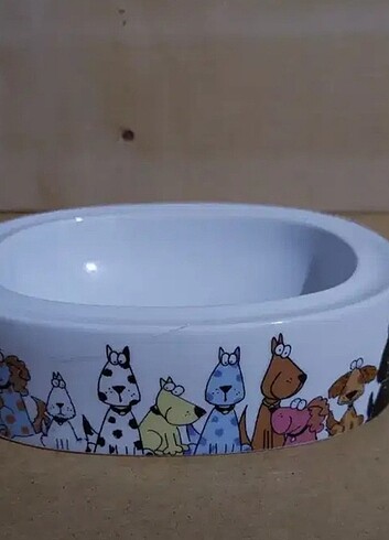 SERAMİK DESENLİ KÖPEK MAMA KABI - AZ KUSURLU