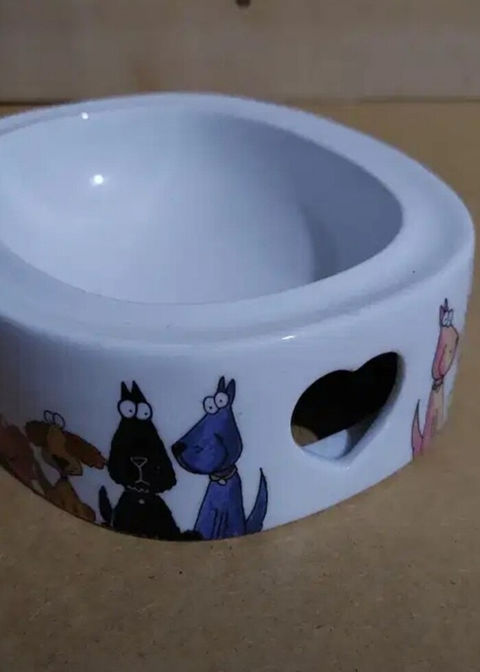 SERAMİK DESENLİ KÖPEK MAMA KABI - AZ KUSURLU - Görsel 3