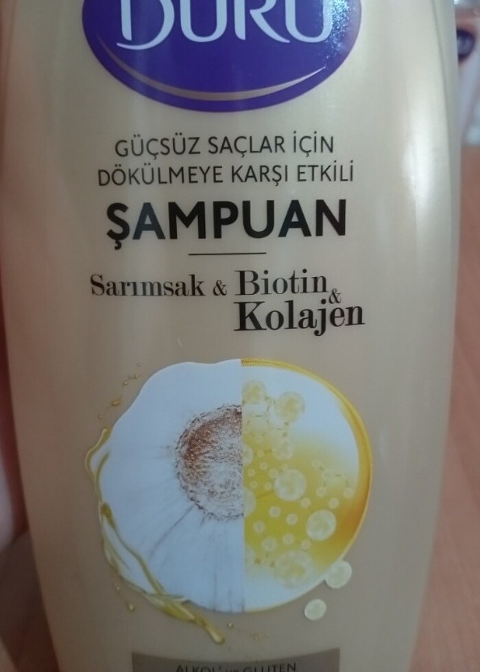DURU SARIMSAK+ BİOTİN VE KOLOJEN SERİSİ ŞAMPUAN + - Görsel 3