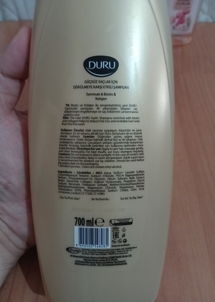 DURU SARIMSAK+ BİOTİN VE KOLOJEN SERİSİ ŞAMPUAN + - Görsel 5