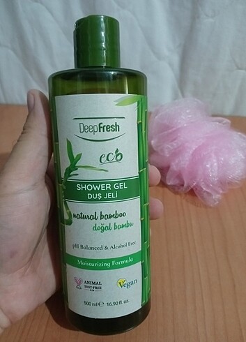 DEEP FRESH 500ml DUŞ JELİ + OMAK RENKLİ BANYO LİFİ - Görsel 2
