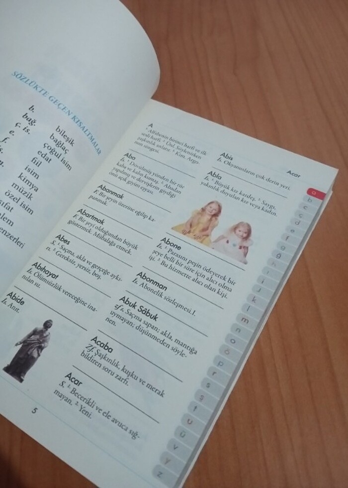 A'DAN Z'YE RESİMLİ TÜRKÇE SÖZLÜK - SIFIR SON 2 ÜRÜN - Görsel 2