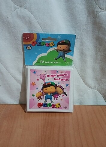 Beden 10 KART + 10 ZARF LİSANSLI DOĞUM GÜNÜ DAVETİYELERİ