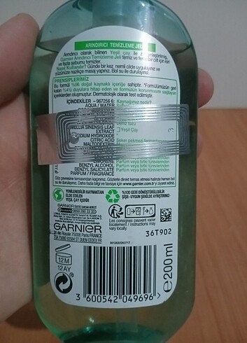 Beden Renk SÜPER FIRSAT PAKETİ - GARNİER 200ml ARINDIRICI JEL + YÜZ YIKAMA