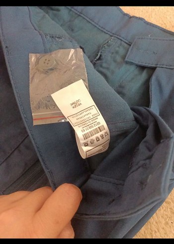 Erkek Mavi Regular Fit Fermuarlı Pantolon - Görsel 3