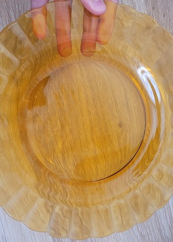 Beden turuncu Renk 6'lı Cam Yemek Tabağı Seti