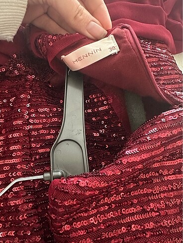 38 Beden bordo Renk Abiye