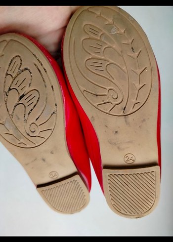 Kız Çocuk Kırmızı Fiyonk Detaylı Babet - Görsel 4