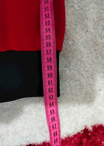 Uzun Kollu Kırmızı Rahat Tunik - Görsel 12