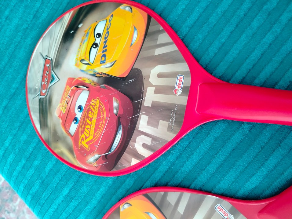 Renkli Arabalar Temalı Çocuk  Raketi - Görsel 2