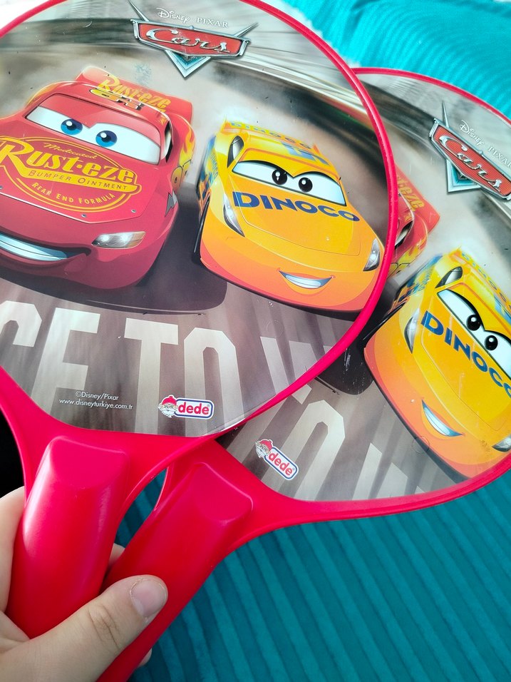 Renkli Arabalar Temalı Çocuk  Raketi - Görsel 4