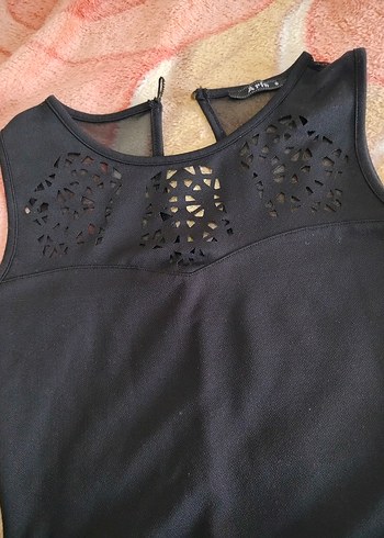 Dantelli Siyah Midi V Yaka Kadın Elbise - Görsel 2