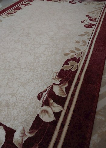 Beden Bordo Çiçek Desenli Klasik merinos Halı