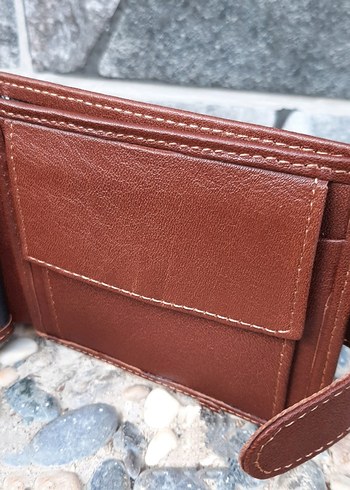 Diğer Hakiki Deri Erkek Bozuk Para Gözlü Çıtçıtlı Taba Cüzdan gvn-0134