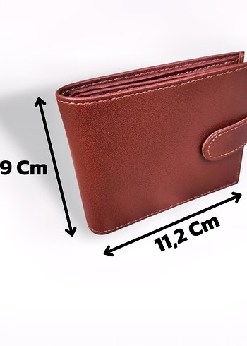 Beden turuncu Renk Hakiki Deri Erkek Bozuk Para Gözlü Çıtçıtlı Taba Cüzdan gvn-0134