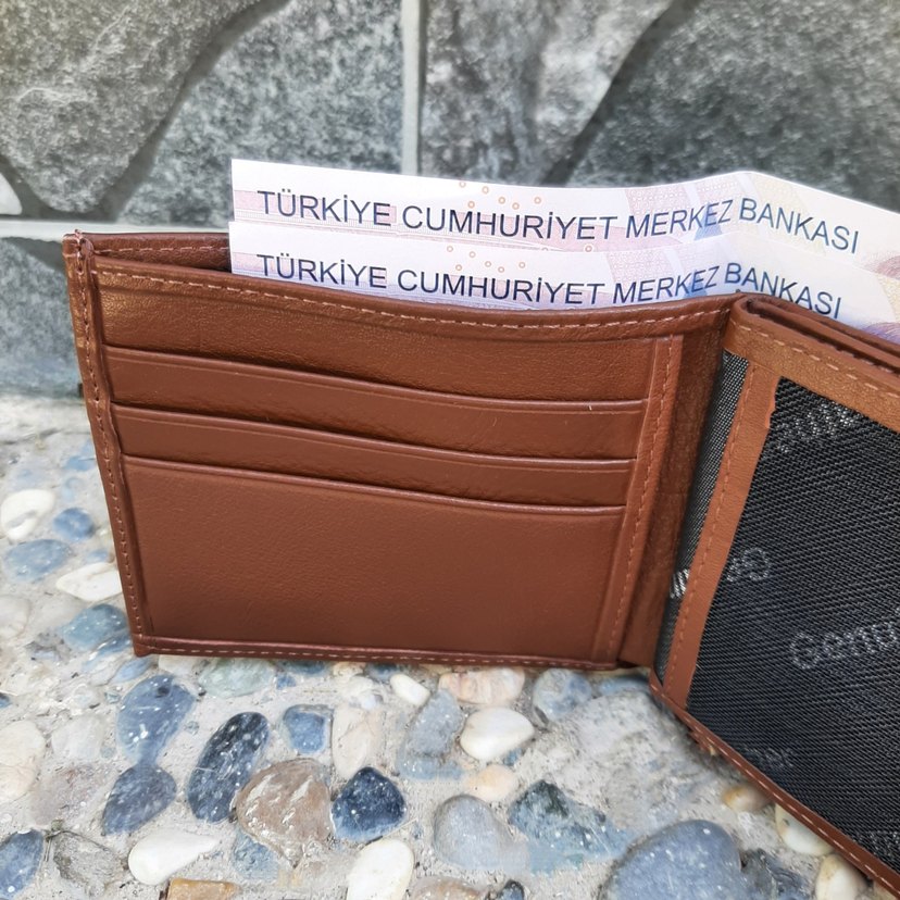 Hakiki Deri Erkek Yatay Taba Cüzdan gvn-0135 - Görsel 3