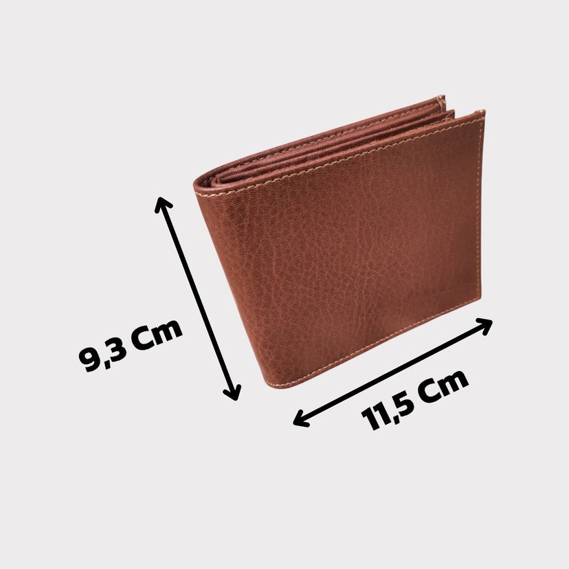 Hakiki Deri Erkek Bozuk Para Gözlü Taba Cüzdan gvn-0133 - Görsel 5