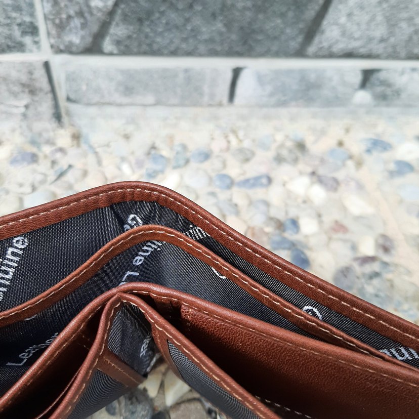 Hakiki Deri Erkek Bozuk Para Gözlü Taba Cüzdan gvn-0133 - Görsel 4