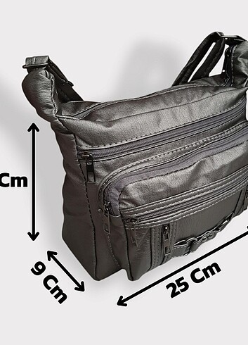 Bayan Çapraz Omuz Çantası Antrasit Gvn-0109 - Görsel 6