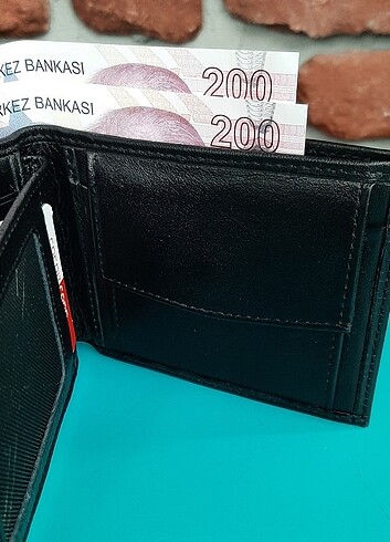 Hakiki Deri Erkek Bozuk Para Gözlü Siyah Cüzdan gvn-0115 - Görsel 2