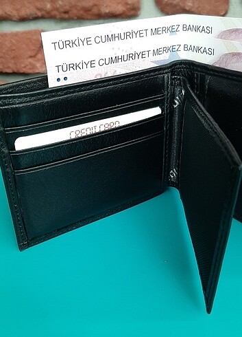 Hakiki Deri Erkek Bozuk Para Gözlü Siyah Cüzdan gvn-0115 - Görsel 3