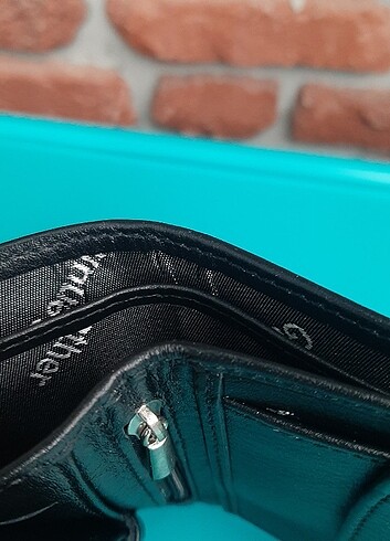 Hakiki Deri Erkek Bozuk Para Gözlü Siyah Mini Cüzdan gvn-0116 - Görsel 5