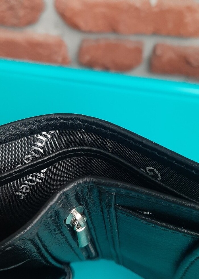 Hakiki Deri Erkek Bozuk Para Gözlü Siyah Mini Cüzdan gvn-0116 - Görsel 5