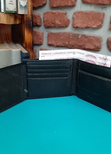 Hakiki Deri Erkek Bozuk Para Gözlü Siyah Cüzdan gvn-0117 - Görsel 2