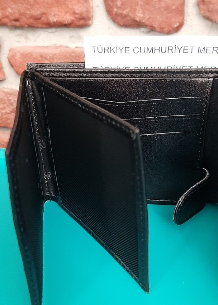 Hakiki Deri Erkek Bozuk Para Gözlü Siyah Cüzdan gvn-0118 - Görsel 3