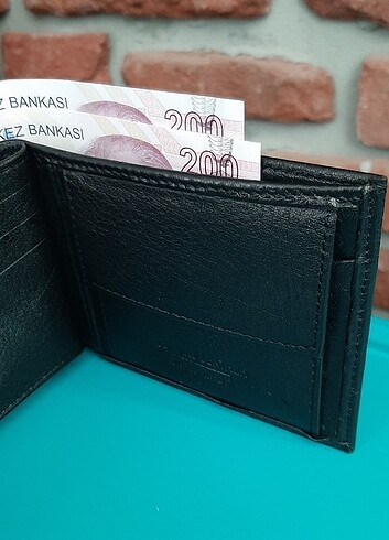Hakiki Deri Erkek Bozuk Para Gözlü Siyah Cüzdan gvn-0119 - Görsel 2