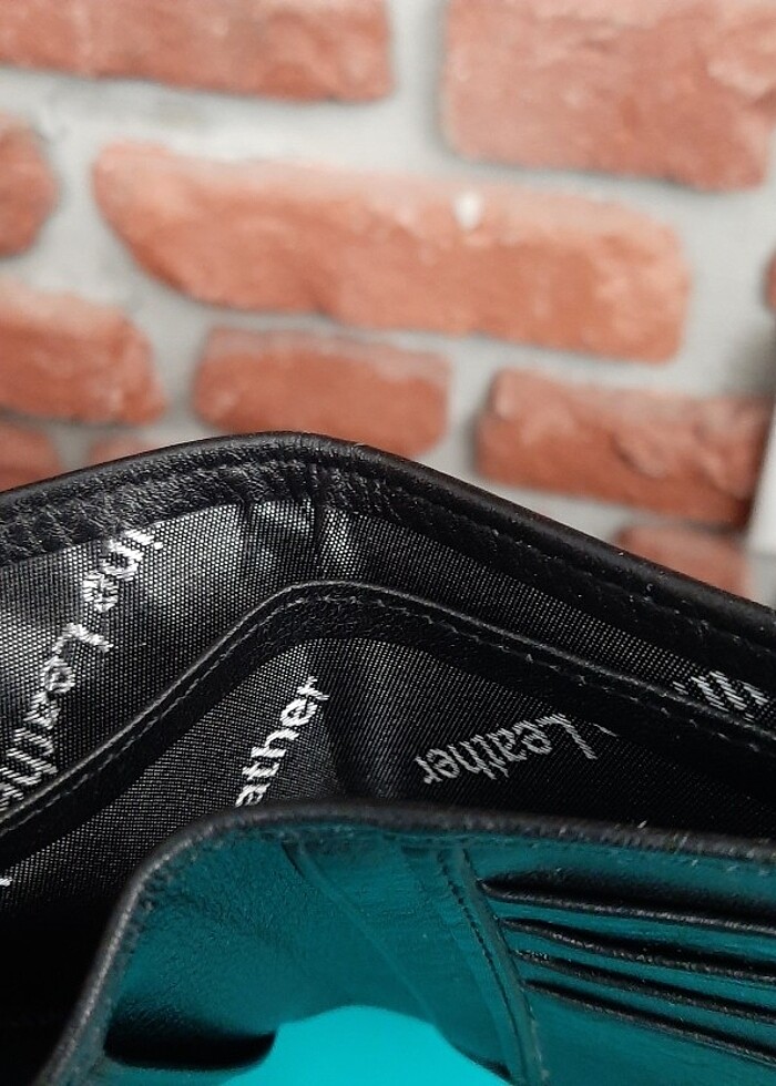 0125 Hakiki Deri Erkek Yatay Büyük Boy Siyah Cüzdan - Görsel 5