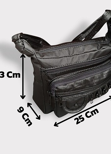 Bayan Çapraz Omuz Çantası Antrasit Gvn-0096 - Görsel 6