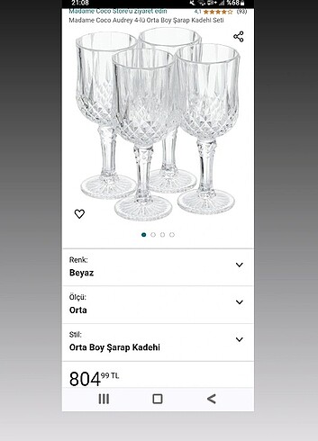 Madame coco Kadeh bardak - Görsel 2