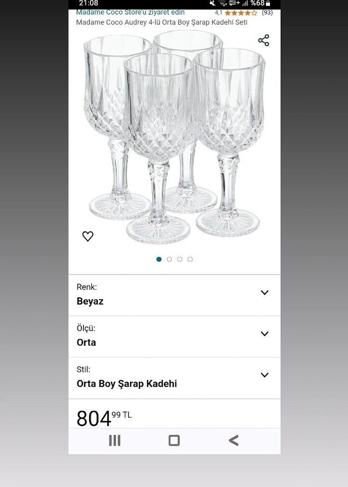 Madame coco Kadeh bardak - Görsel 2