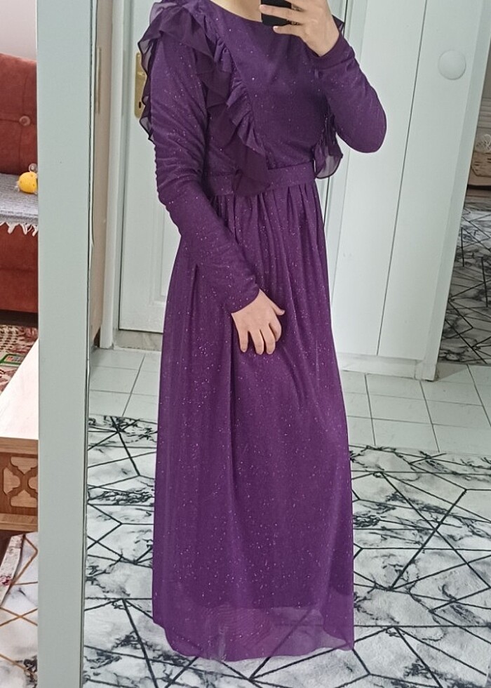 Simli abiye elbise - Görsel 3