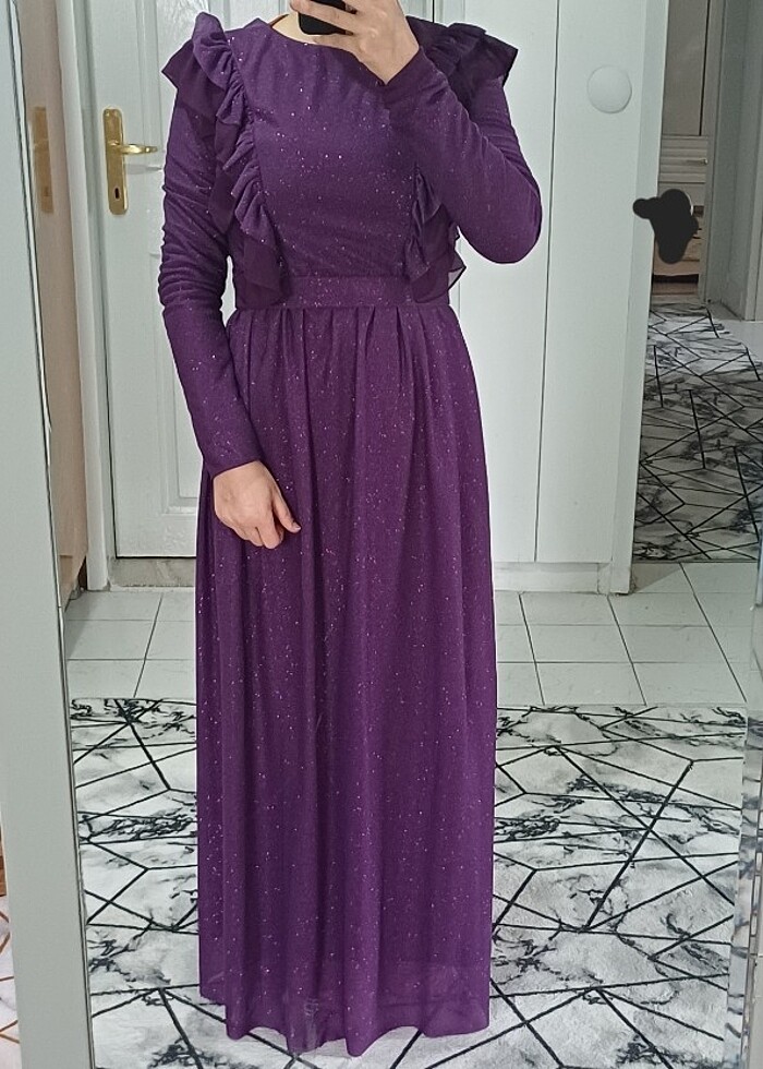 Simli abiye elbise - Görsel 2