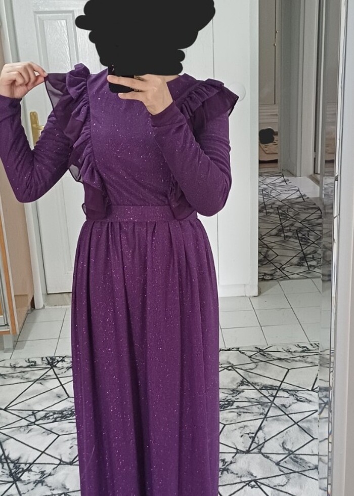 Simli abiye elbise - Görsel 4