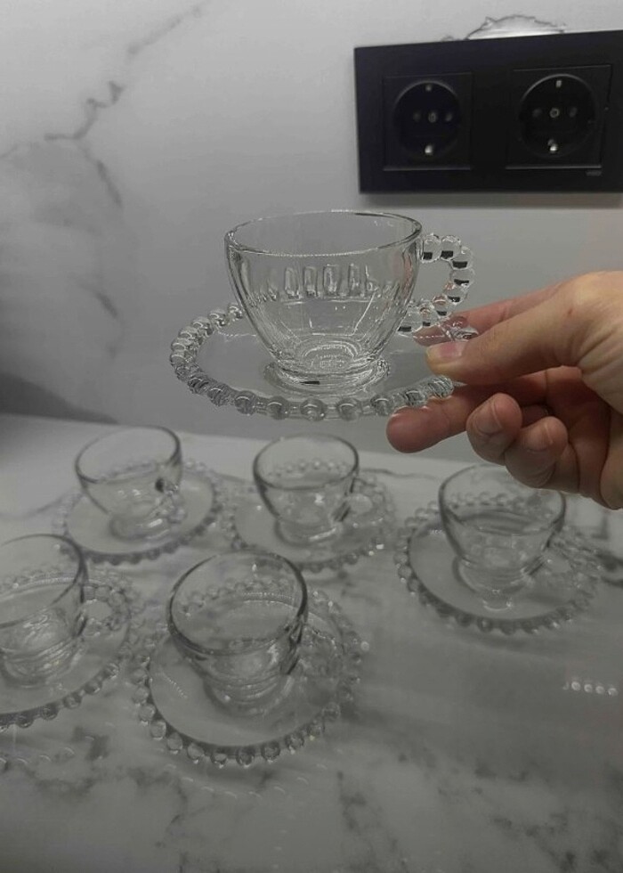 Boncuklu fincan takımı - Görsel 2