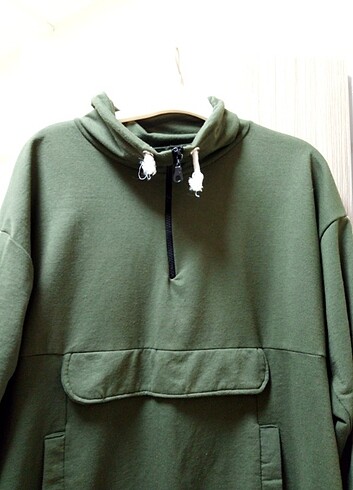 l Beden haki Renk lamelif yeşil sweatshirt