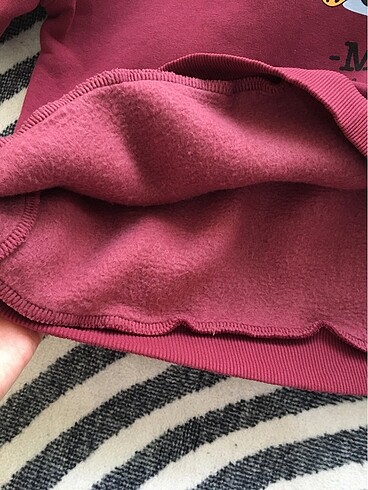 m Beden bordo Renk Koton Bayan Sweatshirt