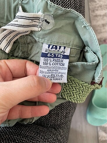 5 Yaş Beden yeşil Renk Erkek çocuk pantolon