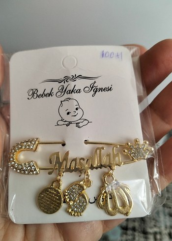 Gold Renkli Payetli Broş